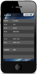 航班信息页